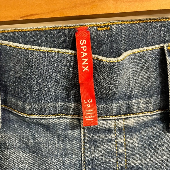 SPANX Blue Flare Wide Leg Jeans - Picture 2 of 4